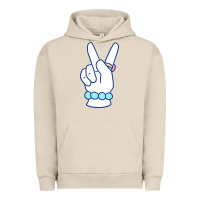 Pigment French Oak girl peace sign Urban Hoodie - linhVisuals