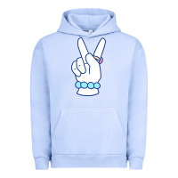 Pigment Grape Ice girl peace sign Urban Hoodie - linhVisuals