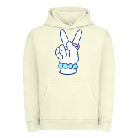 Pigment Pistachio girl peace sign Urban Hoodie - linhVisuals