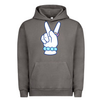 Pigment Tornado girl peace sign Urban Hoodie - linhVisuals