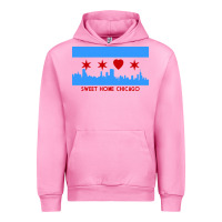 Fuchsia Pink sweet home chicago Urban Hoodie - linhVisuals