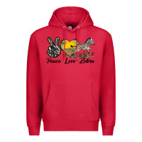 Cardinal peace love zebra Premium Hoodie - LillyAllenDesigns