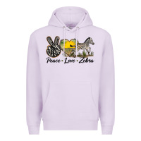 Lilac peace love zebra Premium Hoodie - LillyAllenDesigns