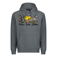 Rock peace love zebra Premium Hoodie - LillyAllenDesigns