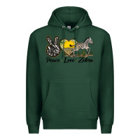 Sports Green peace love zebra Premium Hoodie - LillyAllenDesigns