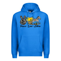 True Royal peace love zebra Premium Hoodie - LillyAllenDesigns