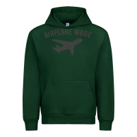 Forest Green airplane mode funny traveling design with flying plane Urban Hoodie - linhVisuals