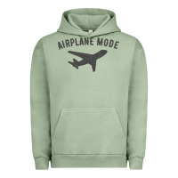 Pigment Oil Green airplane mode funny traveling design with flying plane Urban Hoodie - linhVisuals