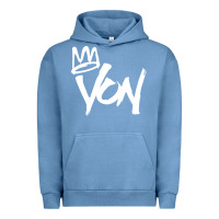 Pigment Pebble Blue KING VON MERCH Urban Hoodie - linhVisuals