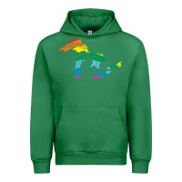 Emerald all michigan great lakes rainbow colors Urban Hoodie - linhVisuals