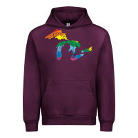 Mauve Wine all michigan great lakes rainbow colors Urban Hoodie - linhVisuals