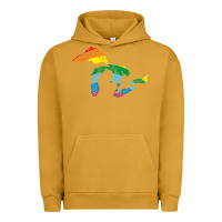 Pigment Peanut Butter all michigan great lakes rainbow colors Urban Hoodie - linhVisuals