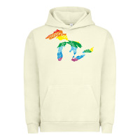 Pigment Pistachio all michigan great lakes rainbow colors Urban Hoodie - linhVisuals