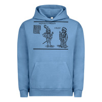Pigment Pebble Blue doctor faustus vintage illustration design Urban Hoodie - linhVisuals