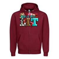 Burgundy valentines day lets get lit Zipper Hoodie - AdoDesignShop