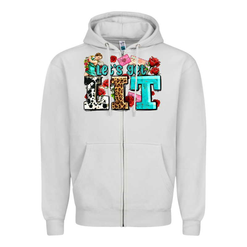 Valentines Day Lets Get Lit Zipper Hoodie by AdoDesignShop | Teevron