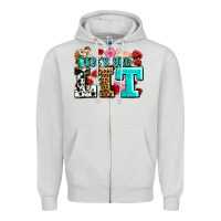 Dove Grey valentines day lets get lit Zipper Hoodie - AdoDesignShop