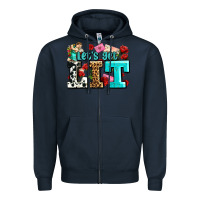 Navy valentines day lets get lit Zipper Hoodie - AdoDesignShop