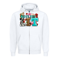 White valentines day lets get lit Zipper Hoodie - AdoDesignShop