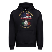 Black american grown italian roots italy flag vintage tree Urban Hoodie - linhVisuals