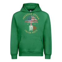 Emerald american grown italian roots italy flag vintage tree Urban Hoodie - linhVisuals