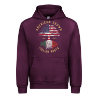 Mauve Wine american grown italian roots italy flag vintage tree Urban Hoodie - linhVisuals