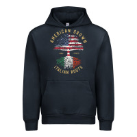 Navy american grown italian roots italy flag vintage tree Urban Hoodie - linhVisuals