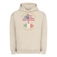 Pigment French Oak american grown italian roots italy flag vintage tree Urban Hoodie - linhVisuals