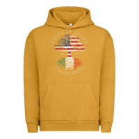 Pigment Peanut Butter american grown italian roots italy flag vintage tree Urban Hoodie - linhVisuals