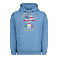 Pigment Pebble Blue american grown italian roots italy flag vintage tree Urban Hoodie - linhVisuals