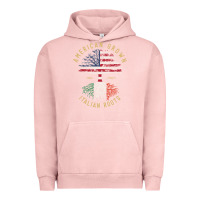 Pigment Salmon american grown italian roots italy flag vintage tree Urban Hoodie - linhVisuals