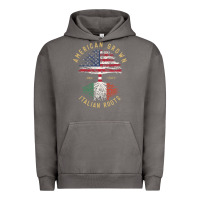 Pigment Tornado american grown italian roots italy flag vintage tree Urban Hoodie - linhVisuals