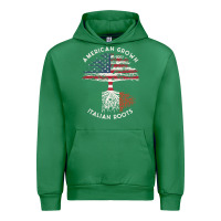 Emerald american grown italian roots usa italy flag tree Urban Hoodie - linhVisuals