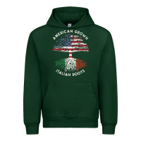 Forest Green american grown italian roots usa italy flag tree Urban Hoodie - linhVisuals