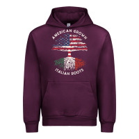 Mauve Wine american grown italian roots usa italy flag tree Urban Hoodie - linhVisuals