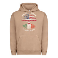 Pigment Burro american grown italian roots usa italy flag tree Urban Hoodie - linhVisuals