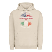 Pigment French Oak american grown italian roots usa italy flag tree Urban Hoodie - linhVisuals