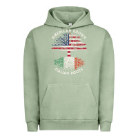 Pigment Oil Green american grown italian roots usa italy flag tree Urban Hoodie - linhVisuals