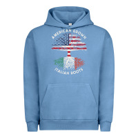 Pigment Pebble Blue american grown italian roots usa italy flag tree Urban Hoodie - linhVisuals