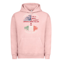 Pigment Salmon american grown italian roots usa italy flag tree Urban Hoodie - linhVisuals