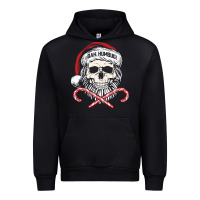 Black bah humbug skull santa hat christmas funny quote Urban Hoodie - linhVisuals
