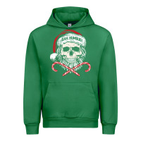 Emerald bah humbug skull santa hat christmas funny quote Urban Hoodie - linhVisuals