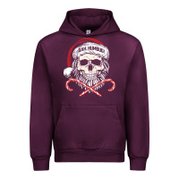 Mauve Wine bah humbug skull santa hat christmas funny quote Urban Hoodie - linhVisuals