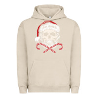 Pigment French Oak bah humbug skull santa hat christmas funny quote Urban Hoodie - linhVisuals