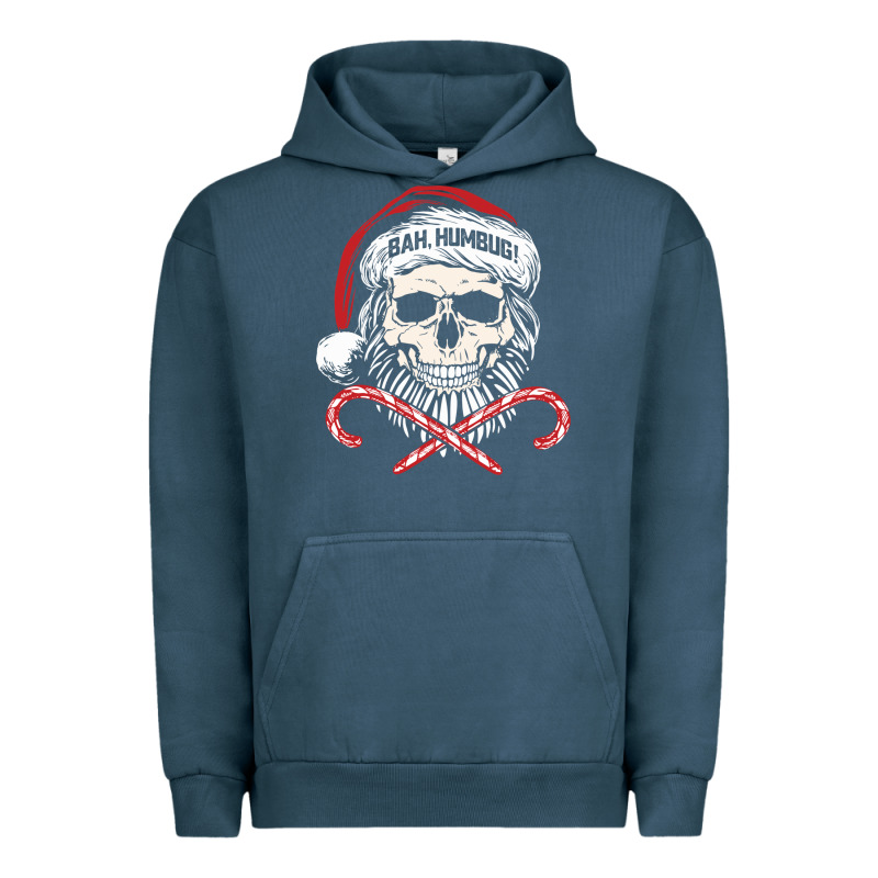Bah Humbug Skull Santa Hat Christmas Funny Quote Urban Hoodie by linhVisuals | Teevron
