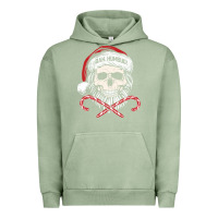 Pigment Oil Green bah humbug skull santa hat christmas funny quote Urban Hoodie - linhVisuals