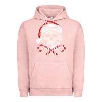Pigment Salmon bah humbug skull santa hat christmas funny quote Urban Hoodie - linhVisuals