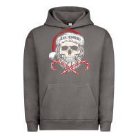 Pigment Tornado bah humbug skull santa hat christmas funny quote Urban Hoodie - linhVisuals