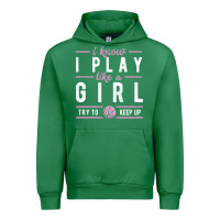 Emerald basketball gifts for girls i know i play like a girl try to keep up in Urban Hoodie - linhVisuals