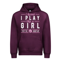 Mauve Wine basketball gifts for girls i know i play like a girl try to keep up in Urban Hoodie - linhVisuals